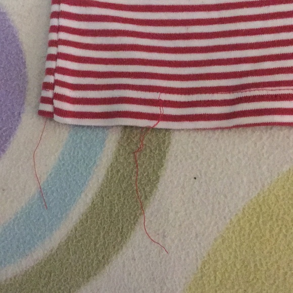 GAP Striped Cap-Sleeved Tee Size L - Picture 2 of 4